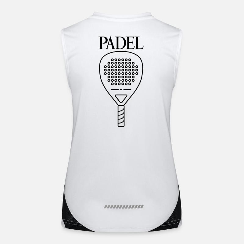 Padel Schläger Funktionelles Kontrast-Tank Top für Frauen
