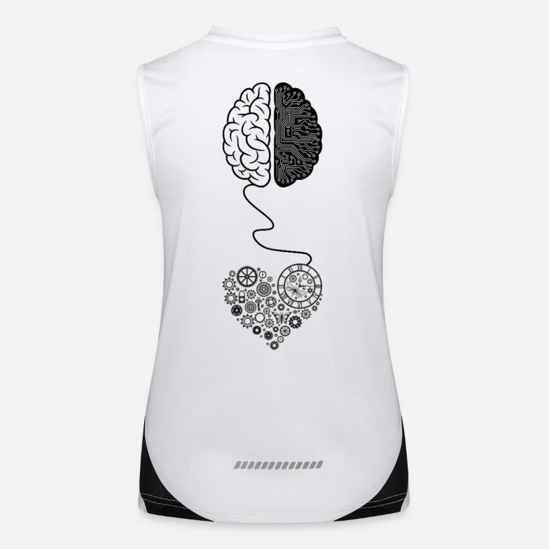 Biomechanical Brain Circuit Design Women's Functional Contrast Tank Top