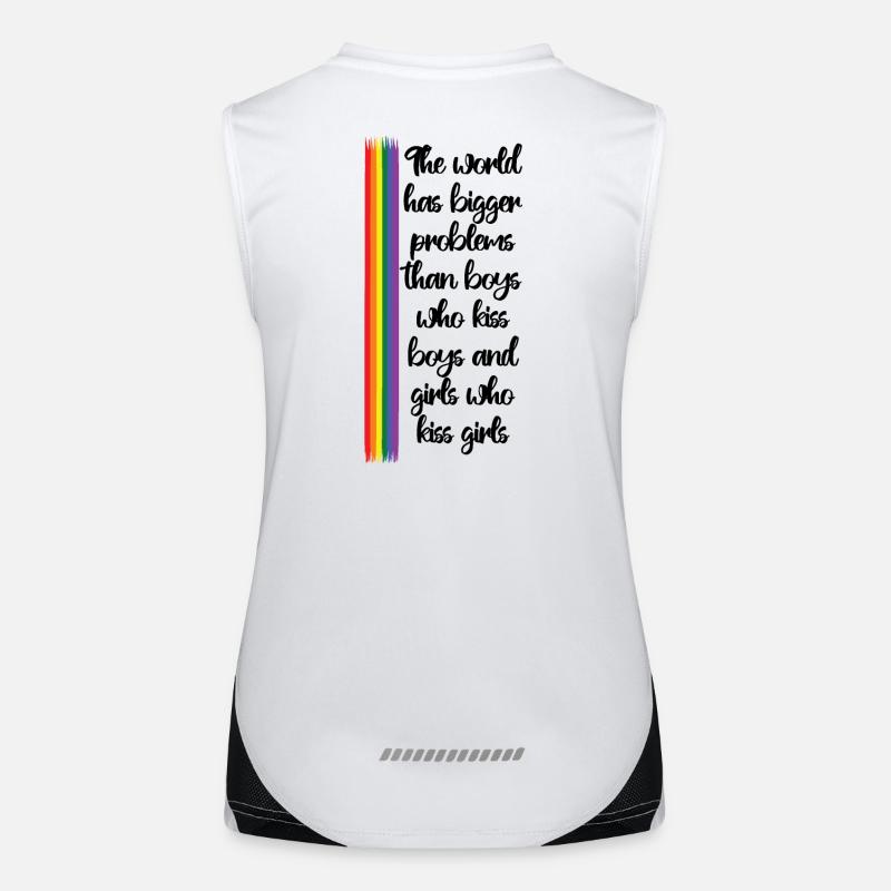 The world has bigger problems - LGBT Design Funktionelles Kontrast-Tank Top für Frauen