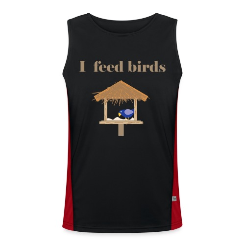 I feed birds - Toiminnallinen kontrastivärinen toppi miehille 