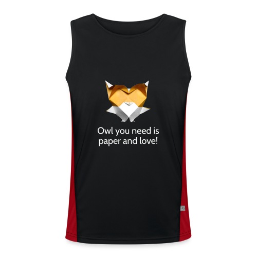 Origami Owl - Owl you need is paper and love! - Men's Functional Contrast Tank Top 