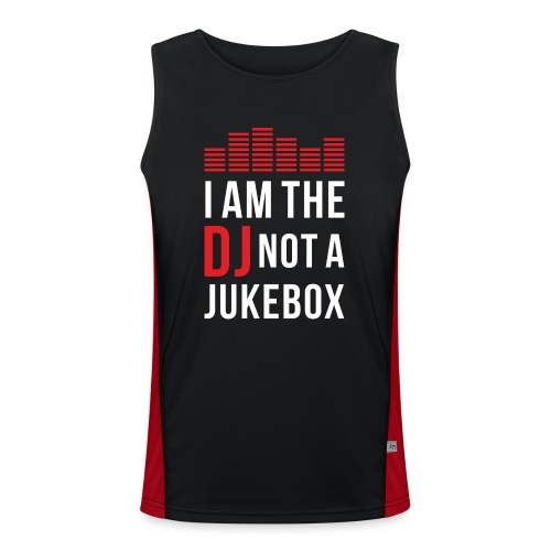 I am the DJ not a Jukebox - Funktionelles Kontrast-Tank Top für Männer 
