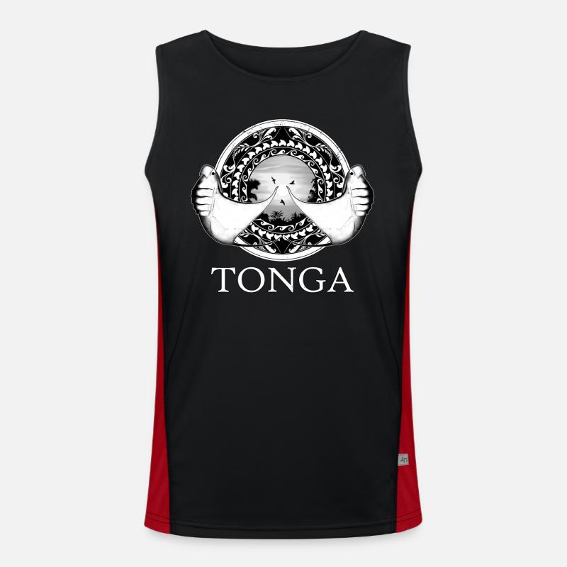 Tonga Mantarochen Funktionelles Kontrast-Tank Top für Männer 