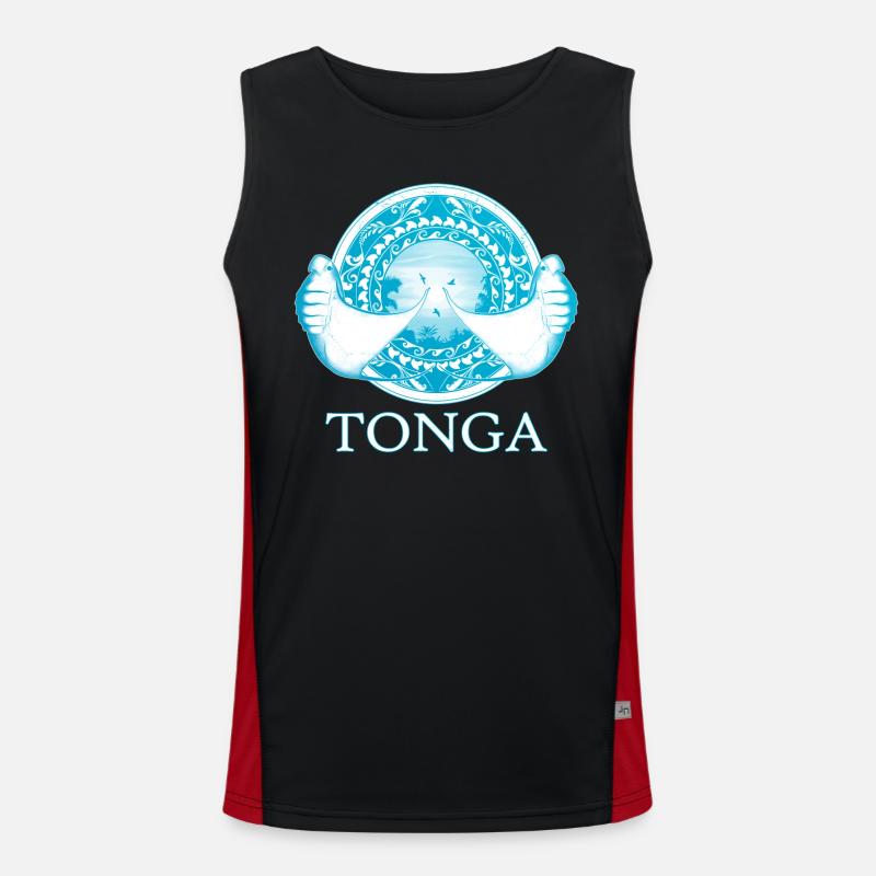 Tonga Mantarochen Funktionelles Kontrast-Tank Top für Männer 