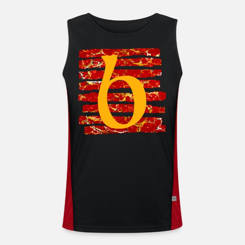 strips e 232 b - Men's Functional Contrast Tank Top  - black/red