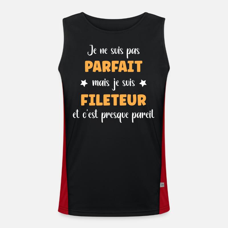 Je suis pas parfait mais Fileteur Débardeur respirant contrasté Homme 
