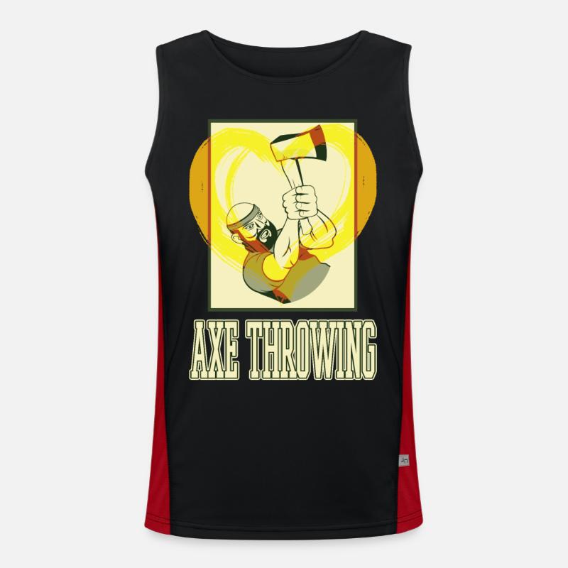 Axe Throwing Axe Throwing Axe Throwing Sport Double Axe Men's Functional Contrast Tank Top 