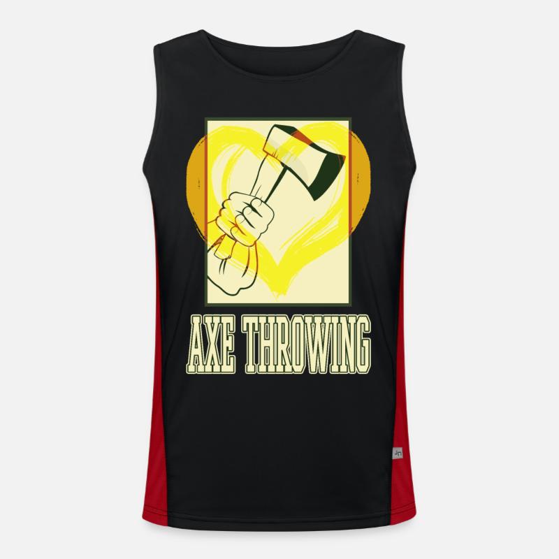 Axe Throwing Axe Throwing Axe Throwing Sport Double Axe Men's Functional Contrast Tank Top 