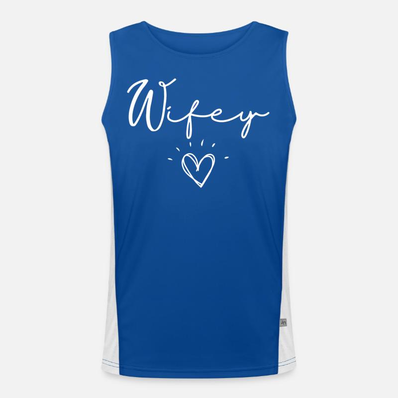 Ehefrau Funktionelles Kontrast-Tank Top für Männer 