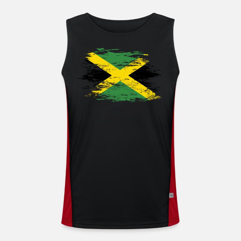 Drapeau de la Jamaïque utilisé Débardeur respirant contrasté Homme 