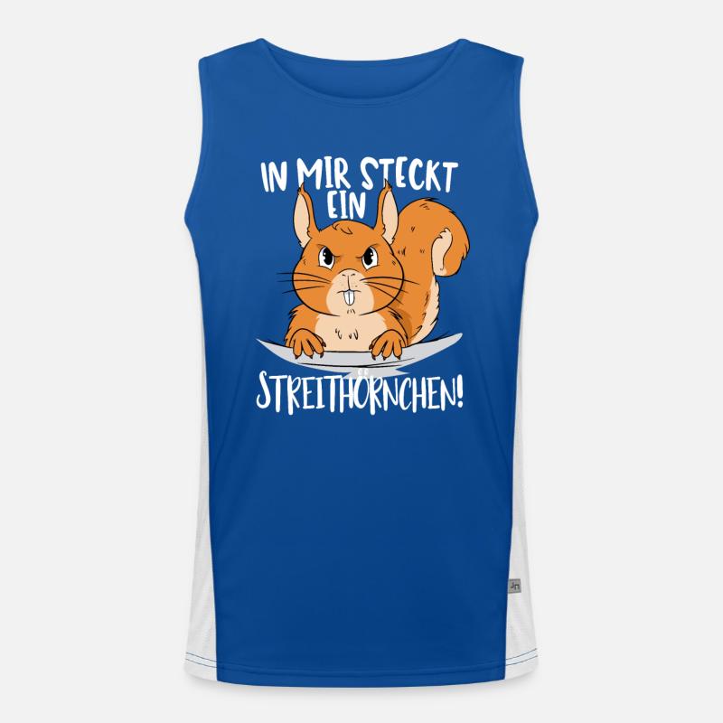 In mir steckt ein Streithörnchen - Eichhörnchen Funktionelles Kontrast-Tank Top für Männer 