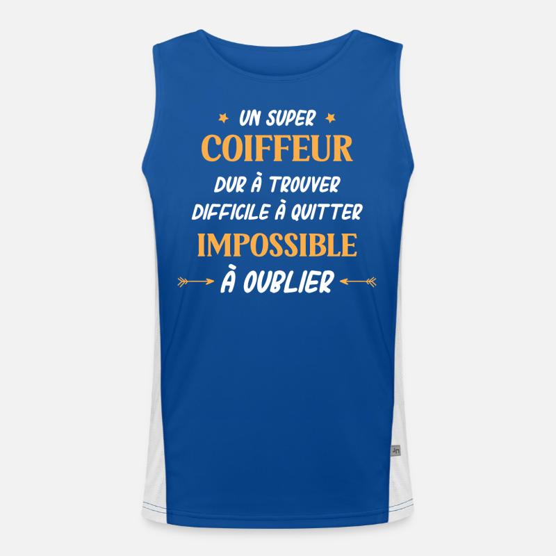 Super coiffeur Débardeur respirant contrasté Homme 