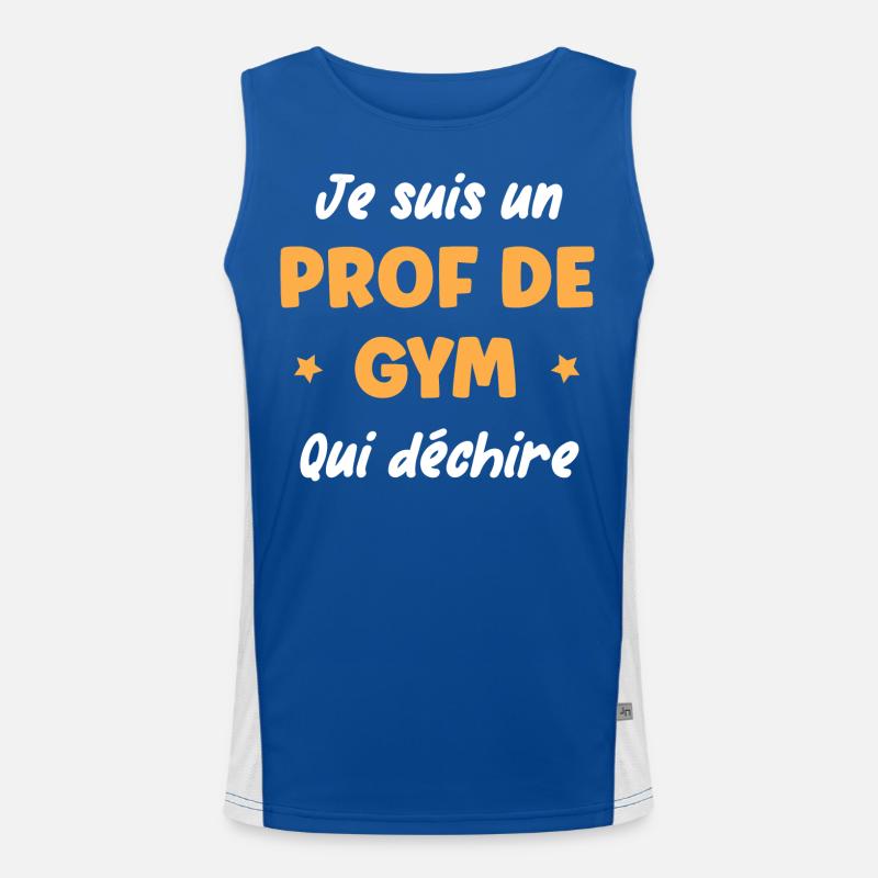 Prof de gym Débardeur respirant contrasté Homme 