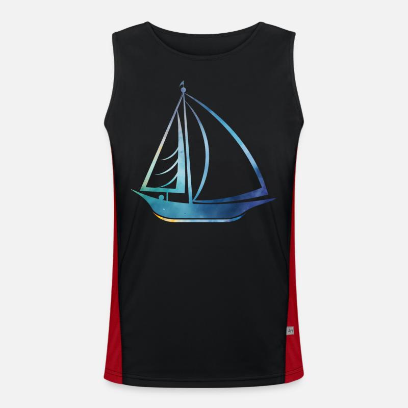 Segelschiff Funktionelles Kontrast-Tank Top für Männer 