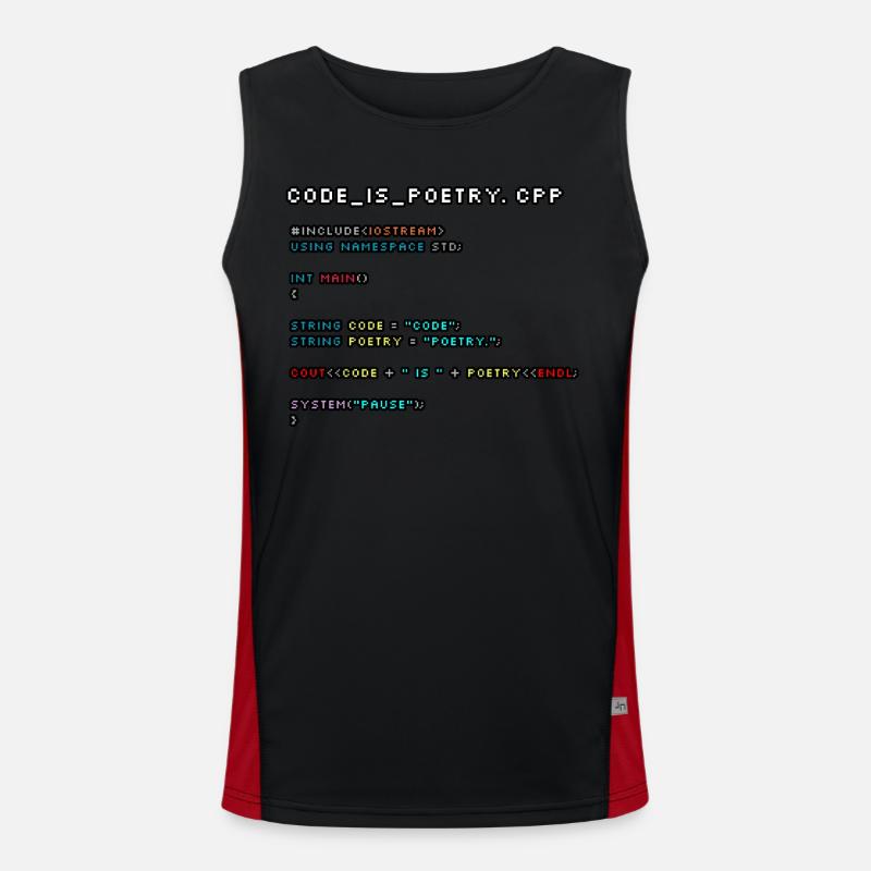 Code is Poetry.CPP Men's Functional Contrast Tank Top 