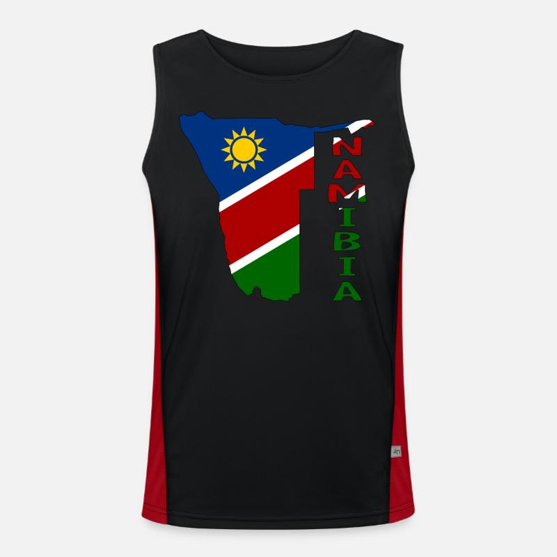 Namibia Map Flag Men's Functional Contrast Tank Top 