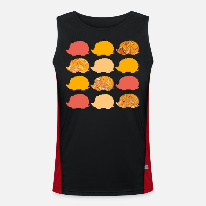 12 Hedgehog E 266 - Men's Functional Contrast Tank Top  - black/red