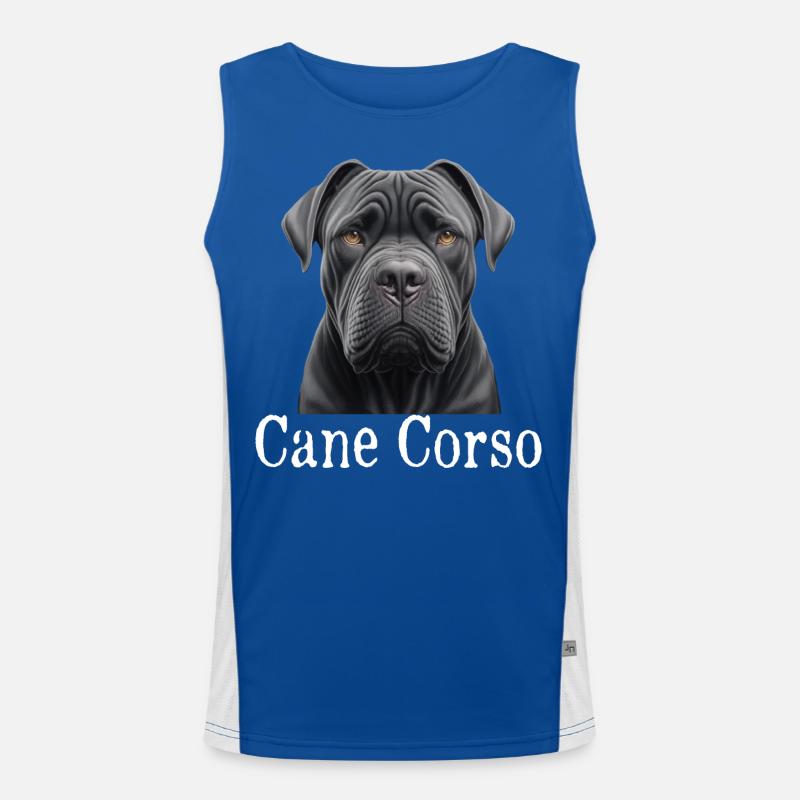Cane Corso Funktionelles Kontrast-Tank Top für Männer 