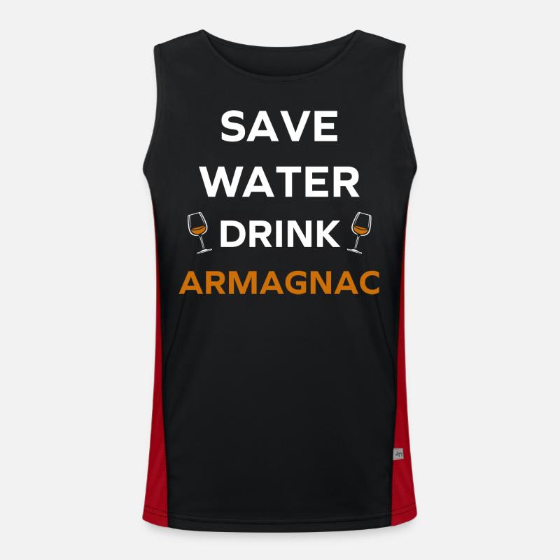 Save water drink Armagnac Débardeur respirant contrasté Homme 