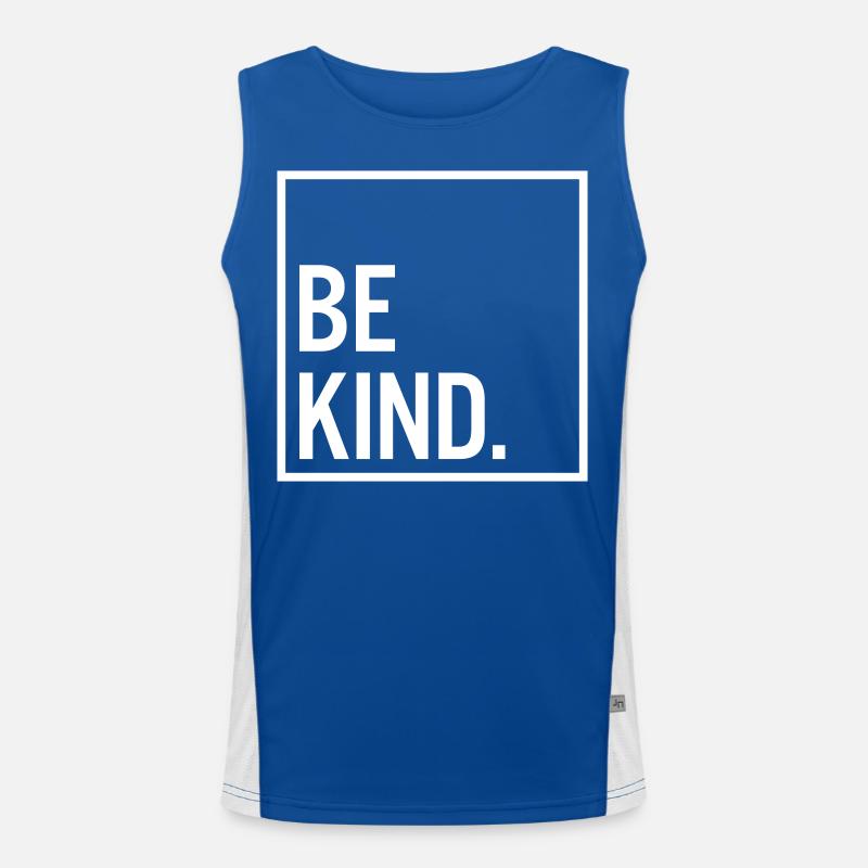 Be kind. Men's Functional Contrast Tank Top 