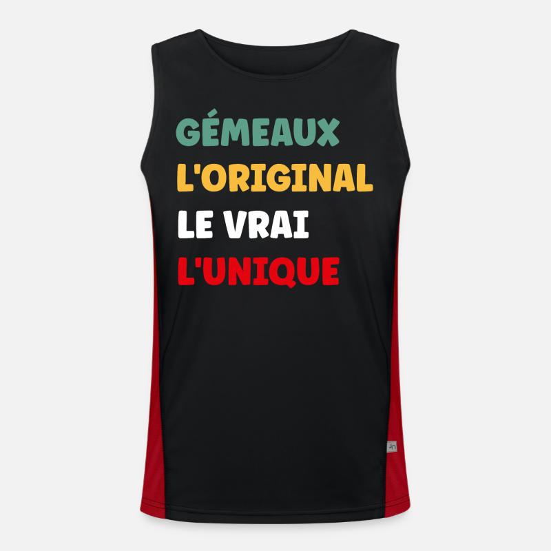 gémeaux Débardeur respirant contrasté Homme 