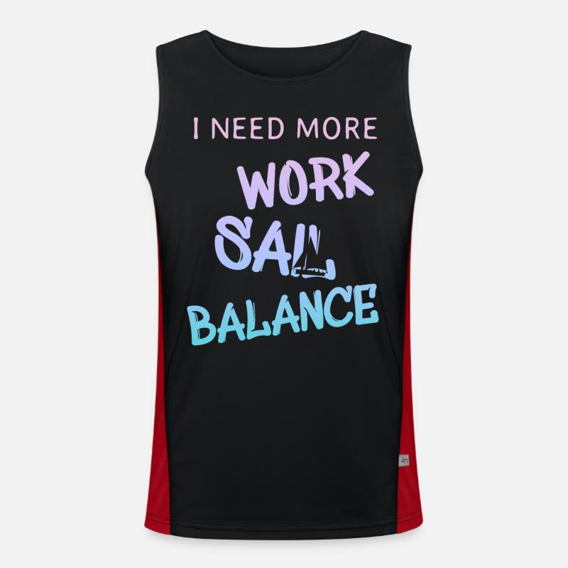 Sail Sailing Segeln Funktionelles Kontrast-Tank Top für Männer 