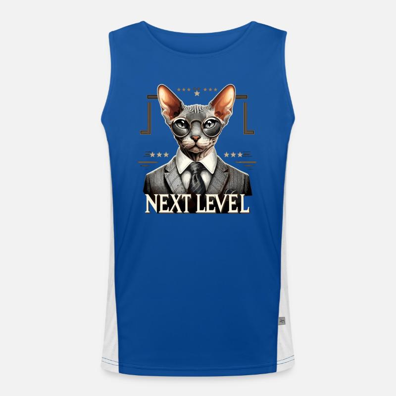 Cornish Rex Anzug Next Level Katze Geschenk Funktionelles Kontrast-Tank Top für Männer 