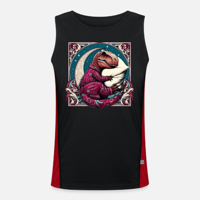 T-Rex Sleeping Hobby Cadeau Débardeur respirant contrasté Homme 