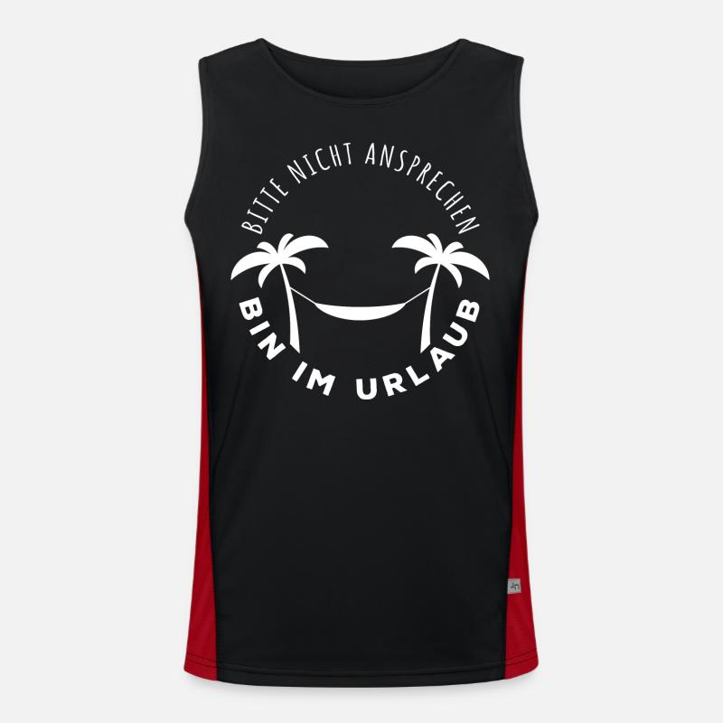 Bitte nicht ansprechen, bin im Urlaub Funktionelles Kontrast-Tank Top für Männer 