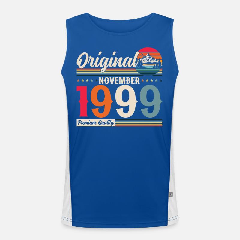25th Birthday Original November 1999 Volume 99 Men's Functional Contrast Tank Top 
