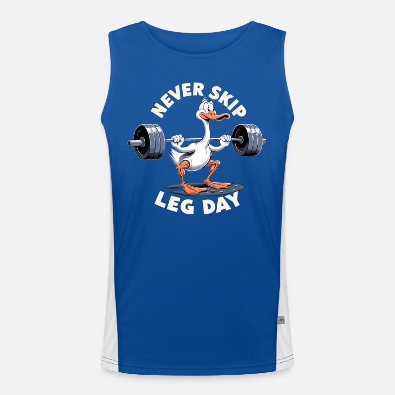 Leg Day Gans Beintraining witzig Gym Geschenk Funktionelles Kontrast-Tank Top für Männer 