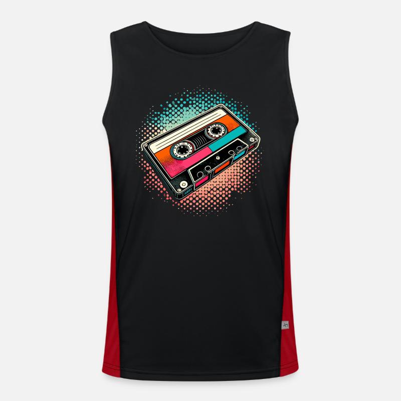 Compact Cassette Cassette Tape 90s Gift Men's Functional Contrast Tank Top 