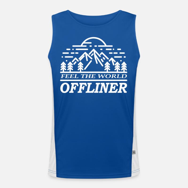 OFF Feel The World Funktionelles Kontrast-Tank Top für Männer 