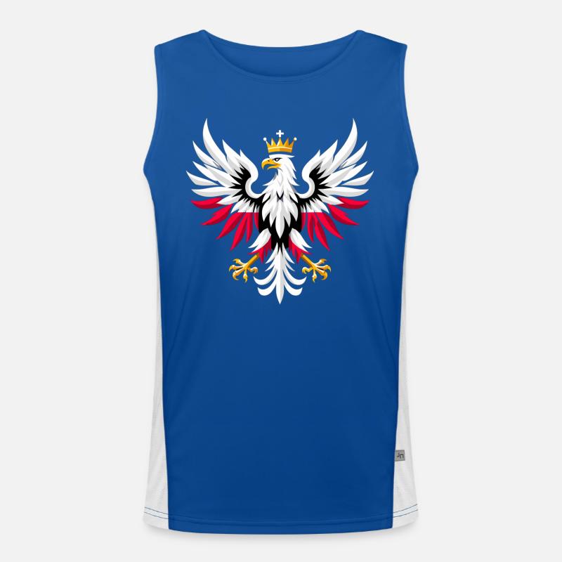 Pologne Polska Aigle drapeau Minimalisme Cadeau Débardeur respirant contrasté Homme 
