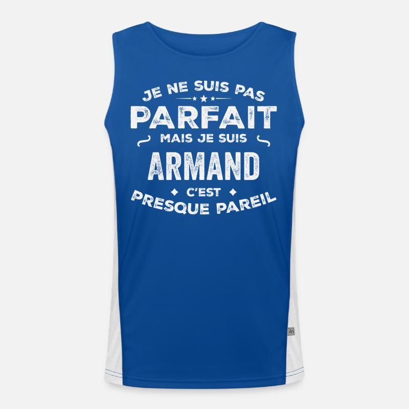 Armand Ein Vorname, eine Geschichte, eine Persönlichkeit Funktionelles Kontrast-Tank Top für Männer 