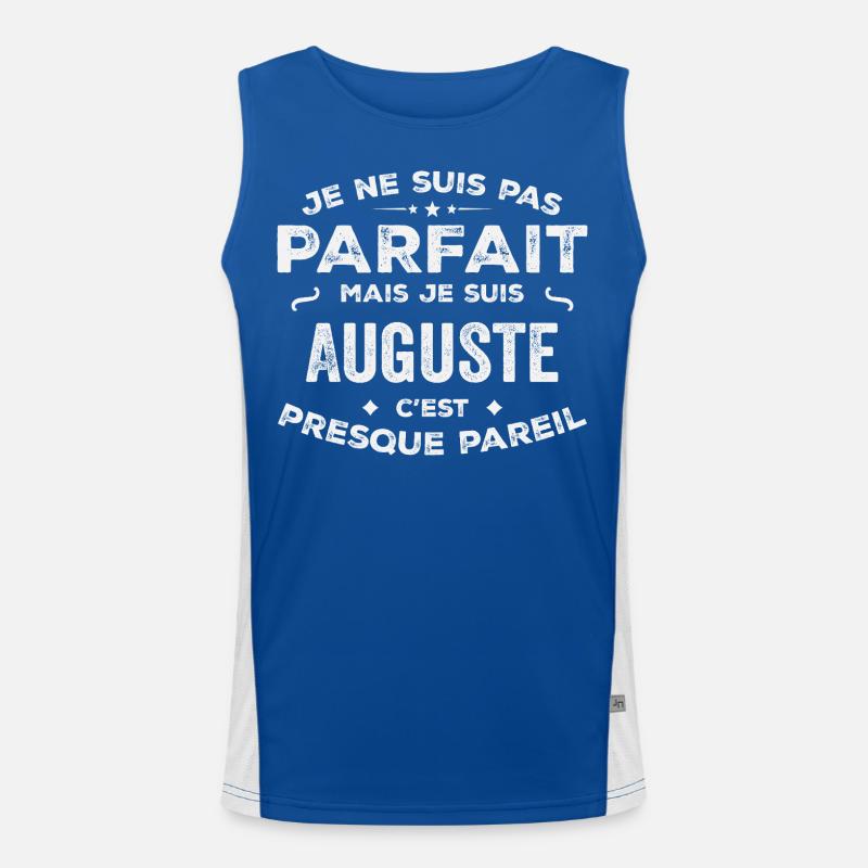 Auguste A first name, a story, a personality Men's Functional Contrast Tank Top 