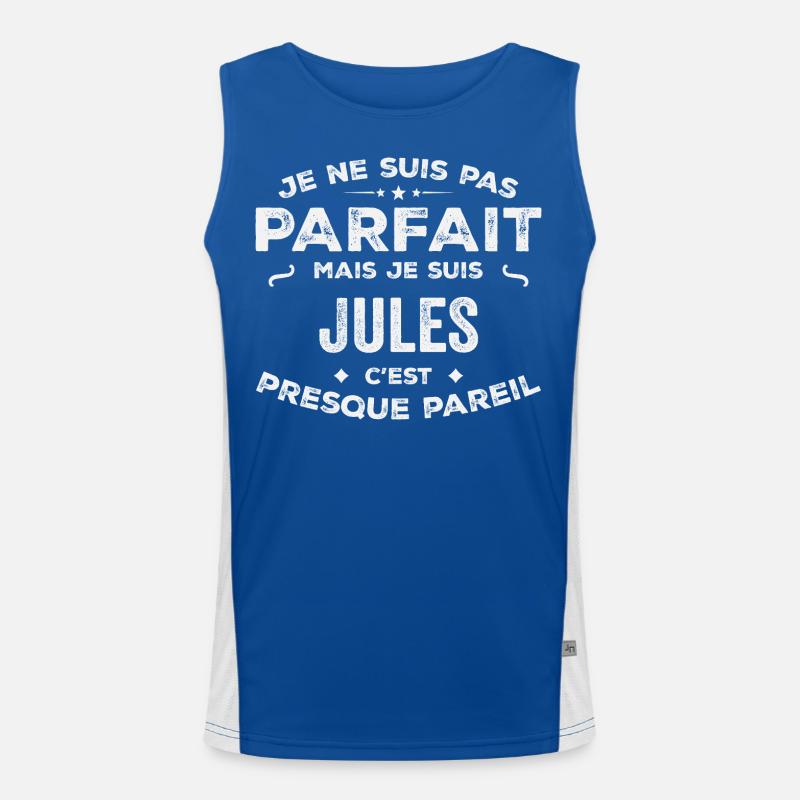 Jules Ein Vorname, eine Geschichte, eine Persönlichkeit Funktionelles Kontrast-Tank Top für Männer 