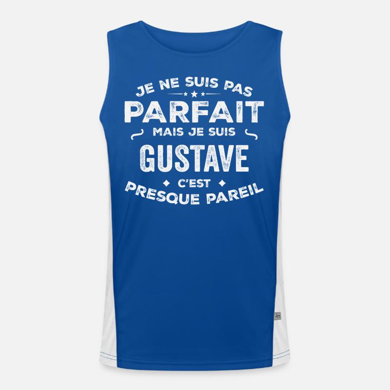 Gustave Ein Vorname, eine Geschichte, eine Persönlichkeit Funktionelles Kontrast-Tank Top für Männer 