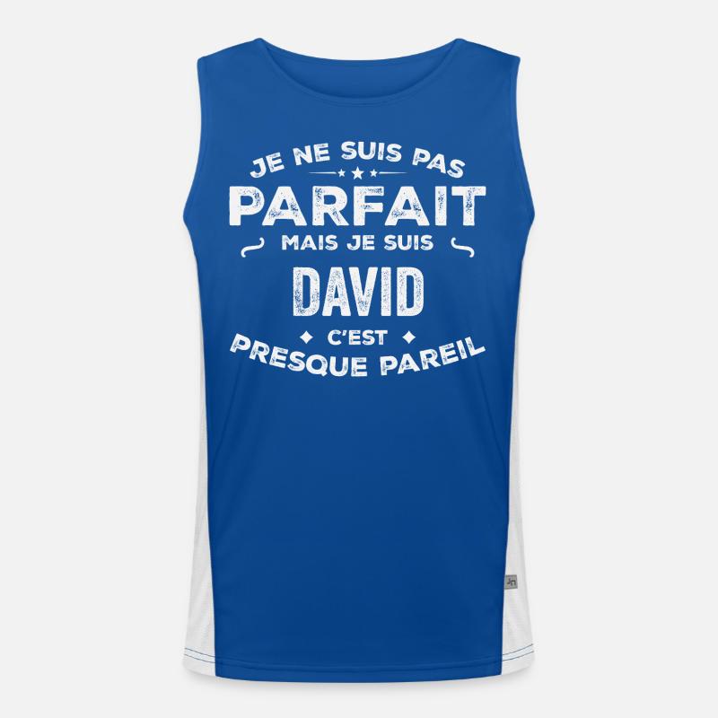 David A first name, a story, a personality Men's Functional Contrast Tank Top 