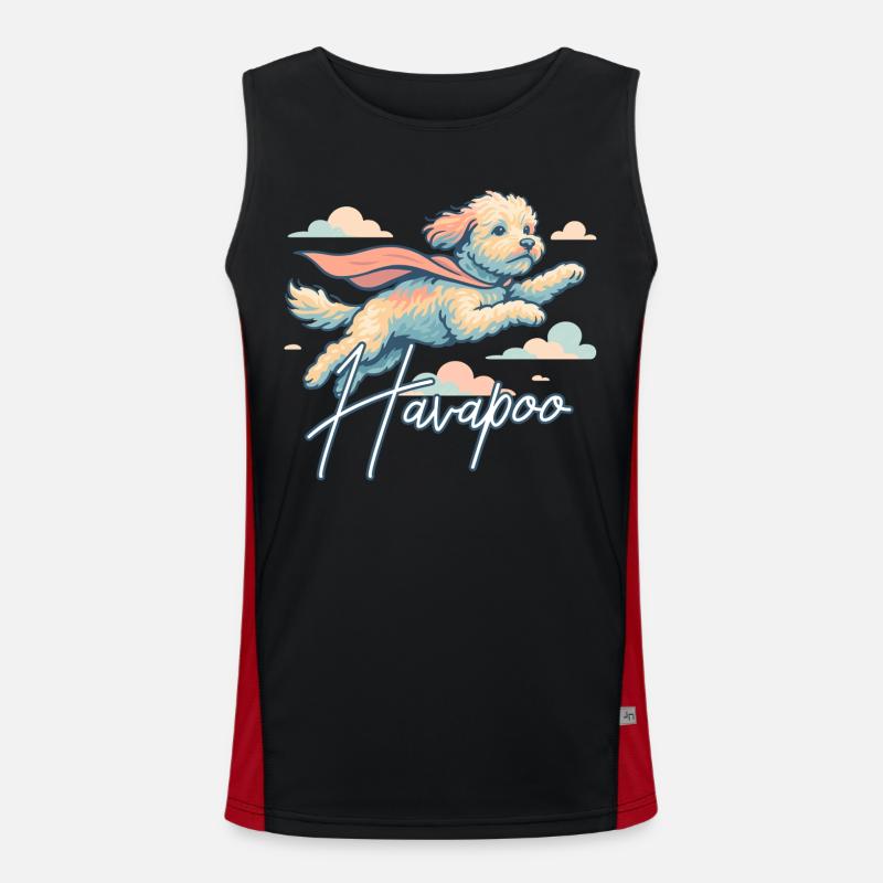 Super Hund Havapoo Cape Umhang Geschenk Funktionelles Kontrast-Tank Top für Männer 