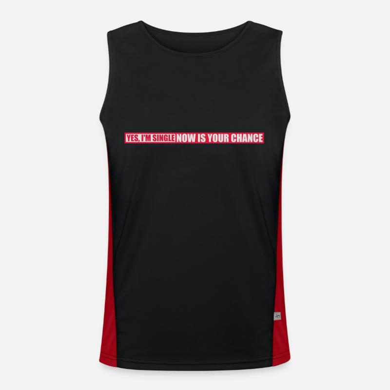 single now your chance Funktionelles Kontrast-Tank Top für Männer 