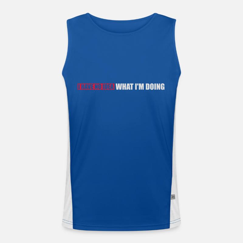 I Have No Idea Men's Functional Contrast Tank Top 