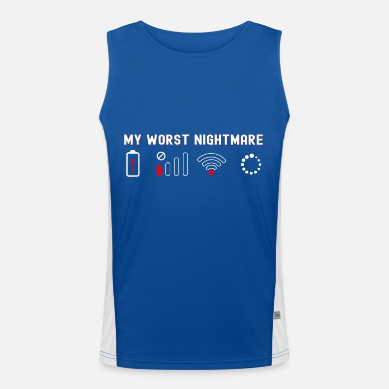 Mon pire cauchemar drôle Tee pour Nerd Geek et Débardeur respirant contrasté Homme 