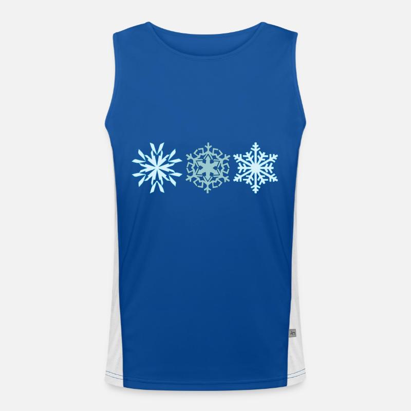 Schneeflocken Funktionelles Kontrast-Tank Top für Männer 