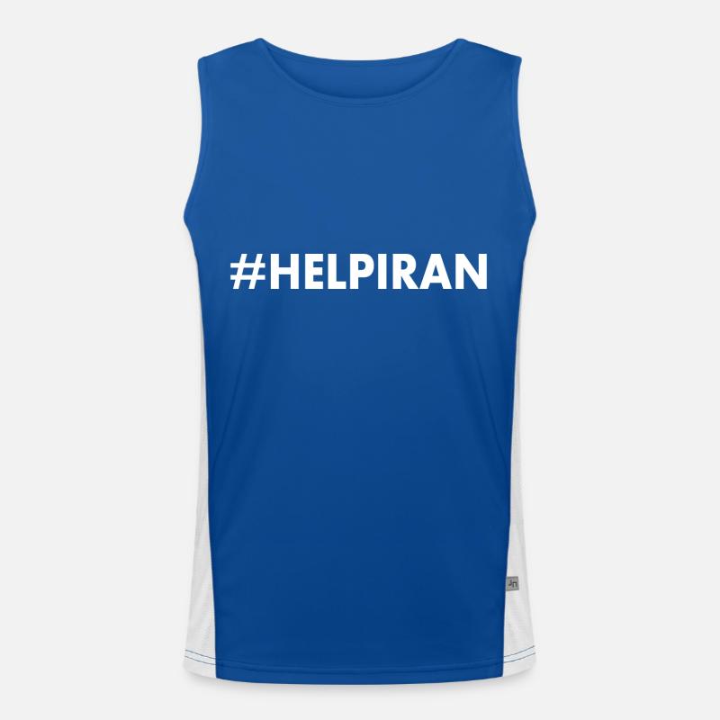 Help iran Funktionelles Kontrast-Tank Top für Männer 