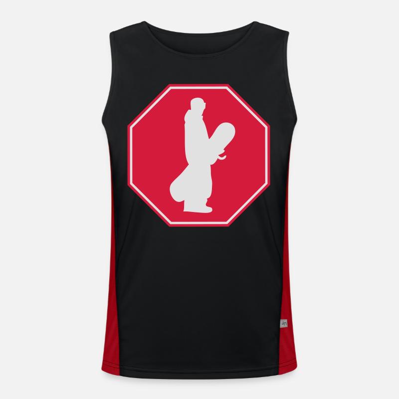 Snowboard Logo Funktionelles Kontrast-Tank Top für Männer 
