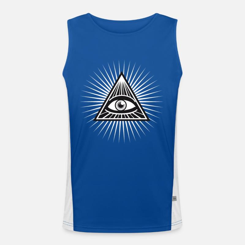 illuminati voir oeil éclairé amusant cool amour Débardeur respirant contrasté Homme 