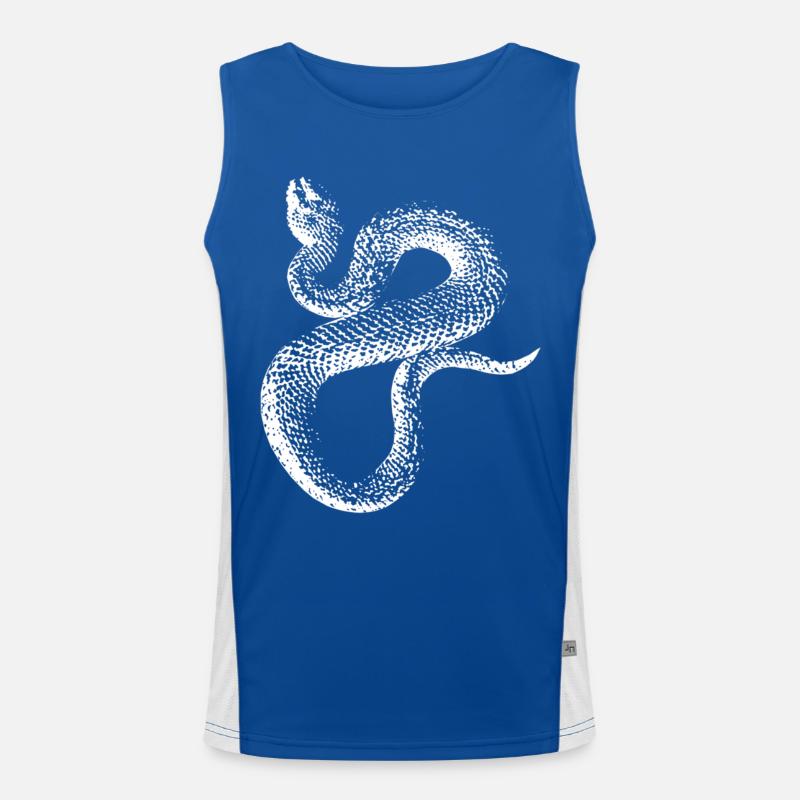 Schlange weiß Funktionelles Kontrast-Tank Top für Männer 