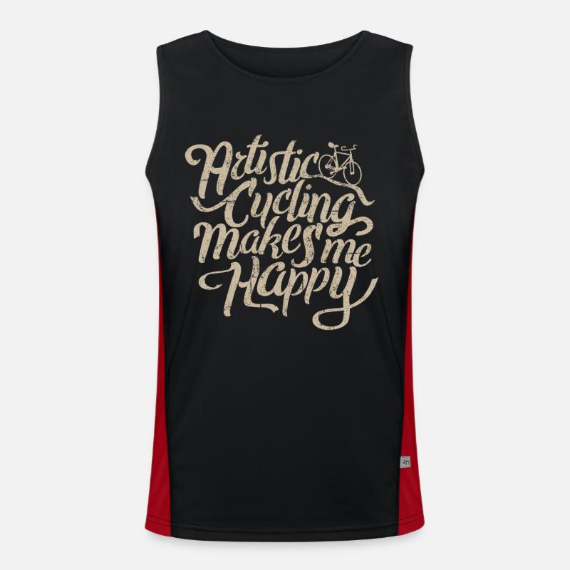 Kunstrad, Kunstradfahren,  Makes Me Happy Funktionelles Kontrast-Tank Top für Männer 