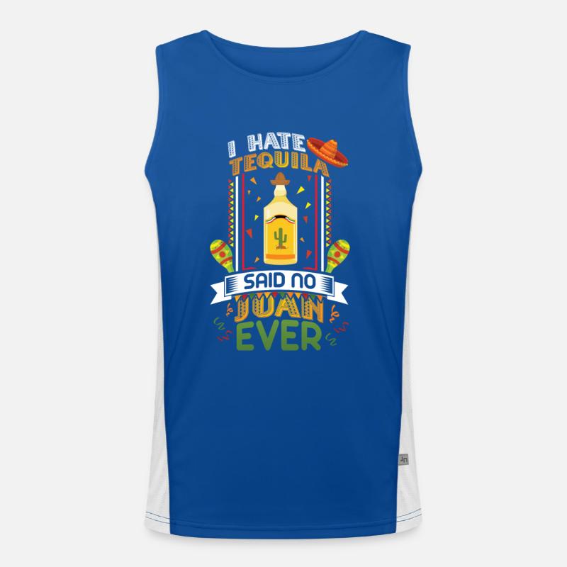Party Tequila drinking Funktionelles Kontrast-Tank Top für Männer 